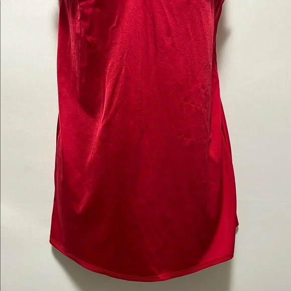 La SENZA Red Satin And Lace Chemise / Slip Dress - Picture 4 of 6